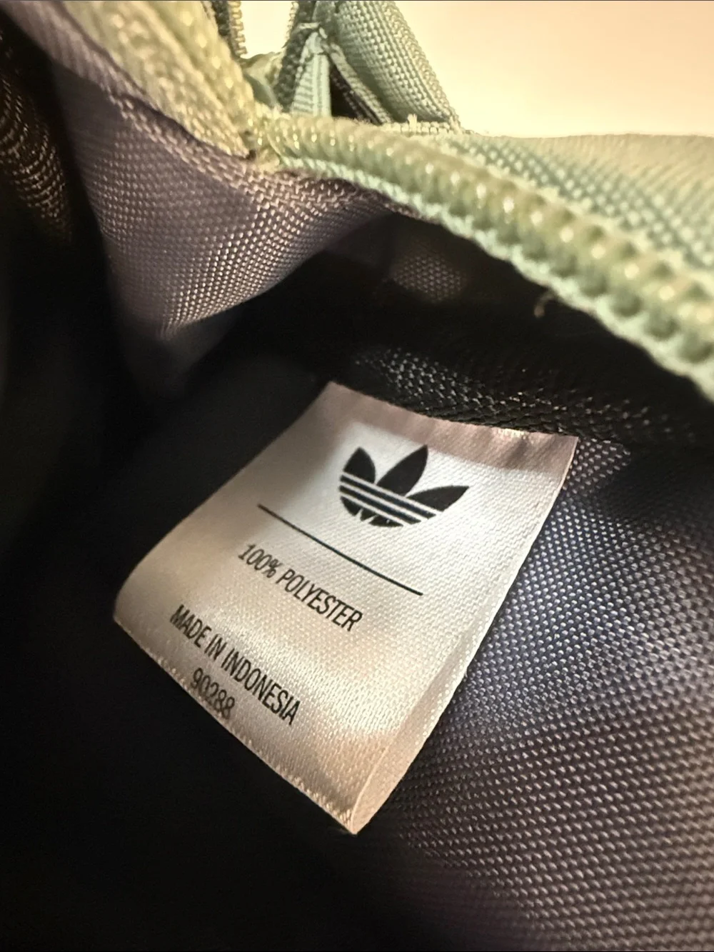 adidas Originals Sage Green sling bag. Measurements in pictures